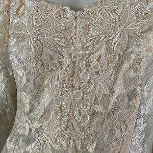 Vintage Lace Dress in Cream